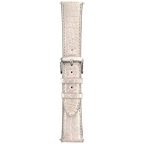 Swiss Watches:Swiss Watch International 20 MM White Pearl Genuine Alligator Strap 20AMR05M