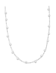 Double Strand Cultured Freshwater Pearl Necklace, Sterling Silver