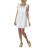 Juniors' Xhilaration Flutter-Sleeve Bib-Front Dress - White