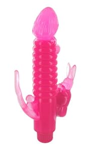 Ribbed Rabbit Vibrator With Anal Tickler