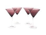 Certified International Amethest 12-ounce Martini ,Set of 4