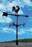 Outdoor Living : Black 30" Rooster Accent Weathervane