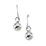 14K White Gold Children's Ball Earrings