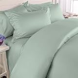 Hotel 500TC Single-Ply Sateen Duvet &amp; Sham Set, King Duvet, Green