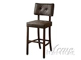 PVC Leather Stool in Brown Finish by Acme