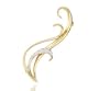 1/8 Carat Diamond Banana Peel 14k Yellow Gold Pin