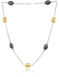 GURHAN "Jordan" Dark Silver and Gold Short Station Necklace
