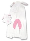 Character Hooded Towel and Mitt Set- Fits up to 3t (Bunny)