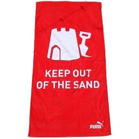 Puma World Large Beach Bath Cotton Towel - Red