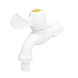 uxcell バスルーム　ホワイト　プラスチック製　水栓シングルレバータップ