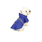 Guardian Gear Vinyl Dog Rain Jacket with Reflective Strip, XX-Large, Blue
