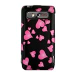 Hard Snap-on Shield BLACK With RAINING HEART Desing Faceplate Cover Sleeve  ....