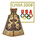 USA Five Rings Chinese Empress's Robe Pin - Beijing Olympic Pin