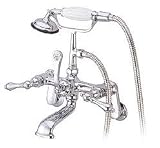 31sOs%2BkjkjL. SL160  Kingston Brass CC52T1 Vintage Leg Tub Filler with Hand Shower, Metal Lever Handle, Polished Chrome