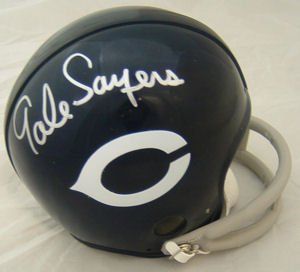 Gale Sayers Autographed Chicago Bears Throwback Mini Helmet
