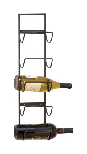 Deco 79 Metal Wall Wine Rack, 25 by 6