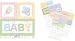 From the Sweet Pea Baby Shower Party Supply Collection. Sweet Pea Baby's 1st Year Calendar. This calendar is perfect for keeping track of baby's first year. Each month of this calendar provides a space for a photo and spaces to record things such as baby's eating and sleeping habits, height, and weight. Measures 8" x 8".