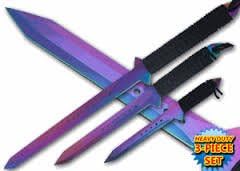 Rainbow Finish Ninja Sword Set