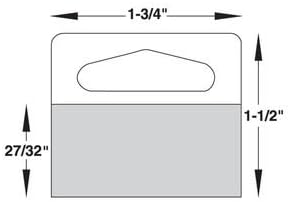 Hang Tag Clear 1 3/4" x 1 1/2" 100 per Case