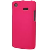 Crystal Hard PINK RUBBERIZED Snap on Faceplate Cover Case for SAMSUNG I897  ....