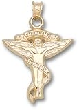 Chiropractic Caduceus Sterling Silver Charm/Pendant