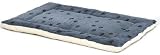 Midwest Quiet Time 29-By-20-Inch Paw Print/Fleece Reversible Pet Bed, Blue