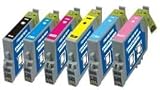 FREE SHIPPING - 1 Full set of 6 ink cartridges (latest version) for EPSON Stylus Photo R265 R285 R360 RX560 RX585 RX685 TO801 TO802 TO803 TO804 TO805 TO806 (19ml capacity most others are only 13ml) - 100% compatible and guaranteed or your money back! BUY 2 SETS & GET A FREE BLACK CARTRIDGE