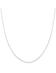 14 Karat White Gold 0.7-mm Diamond-cut Cable Chain (18 inch)