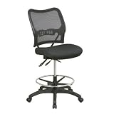 Space Deluxe Ergonomic Drafting Chair with Air Grid Back and Mesh Seat