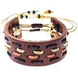 Genuine Leather Bracelet - Length: 8 - Width: 30 mm