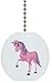 Pink & Purple Unicorn Solid Ceramic Fan Pull