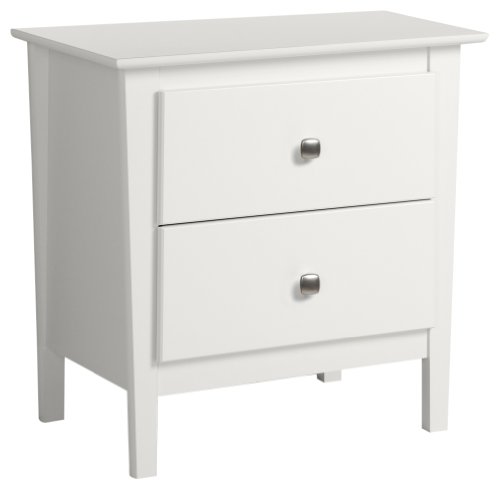 Prepac White Berkshire 2 Drawer Nightstand