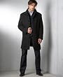 Kenneth Cole Whistler Diagonal Stripe Wool Overcoat