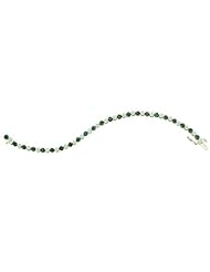 2.00 Carat (ctw) 10k White Gold Round White & Blue Diamond Ladies Tennis Bracelet