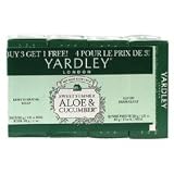 Yardley of London Moisturizing Soap Sweet Summer Aloe and Cucumber 3 + 1 Free