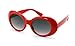V.W.E. Vintage Sunglasses UV400 Bold Retro Oval Mod Thick Frame Sunglasses Clout Goggles with Gradient lens (Red)