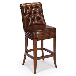 Frances Bar Height Bar Stool (30"H seat) - Red Bark Leather - Frontgate