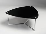Triangular coffee table black glass with chrome legs 31sPoPlFqoL. SL160