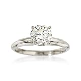 1.21ct Diamond Solitaire Engagement Ring In 14kt White Gold. Size 5.5