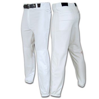 Champro Adult White Belted Baseball Pant with Navy Pinstripes