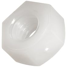 Metric Nylon 6/6 Hex Nut, Off-White