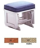 Glider Ottoman - Pecan Finish/Chamber Antique Fabric
