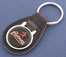 Houston Astros Leather Keychain