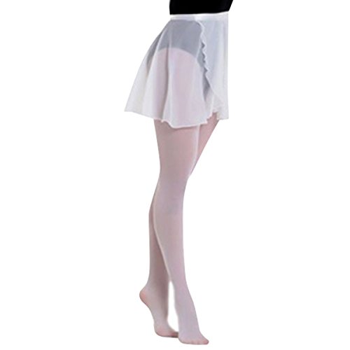 H88 - Women Chiffon Ballet Skirt Dance Skate Wrap Over Scarf Dress Size M