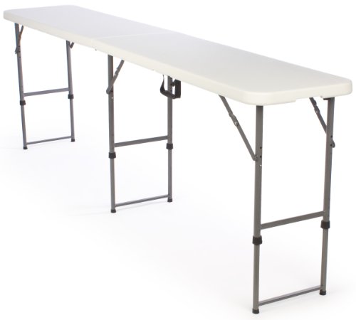 Adjustable-Height Folding Tables Are Portable and Can Be Adjusted to 3 Separate Heights On Sale