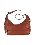 Forzieri Brown Washed Italian Leather Hobo Bag