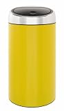 Brabantia Touch Bin De Luxe, Lemon Yellow, 45L (12 Gallons)