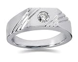 0.25 CTW Men's Diamond Ring in Platinum