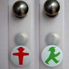 Produkt-Bild: T&uuml;rschild T&Uuml;RSTEHER Geher/Steher transparent von Ampelmann
