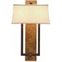 Coromandel Wood Panel Silk Shade 33" High Sconce